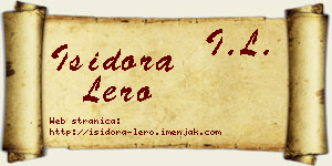 Isidora Lero vizit kartica